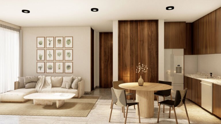 Interior del departamento A en ARECA, La Cruz de Huanacaxtle